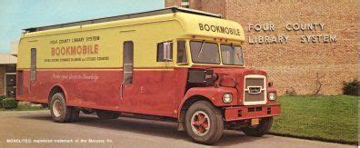 Monolite Bookmobile Postcards | Bookmobile, County library, Library week