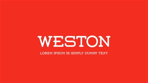 Weston Font Family : Download Free for Desktop & Webfont