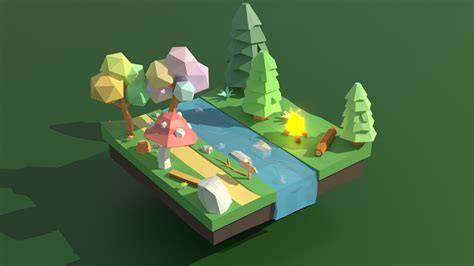 Low Poly World. Path in the Magical Forest - Finished Projects - Blender Artists Community