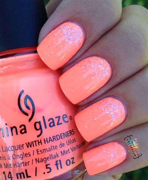Neon Pink Orange Nail Polish