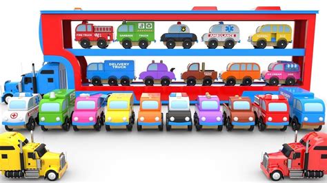 Toy Car Transporter Truck Carrying Toy Cars for KIDS | Toy cars for kids, Preschool toys, Toy car