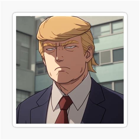 "Anime Trump" Sticker for Sale by itsjustcody | Redbubble