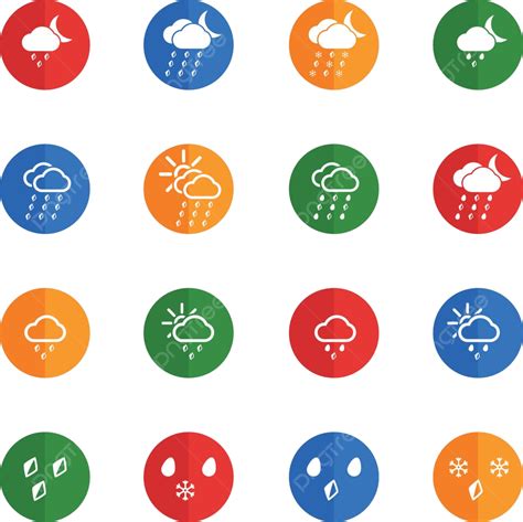 Weather Simple Vector Icons Sun Vector Weather Vector, Sun, Vector, Weather PNG and Vector with ...