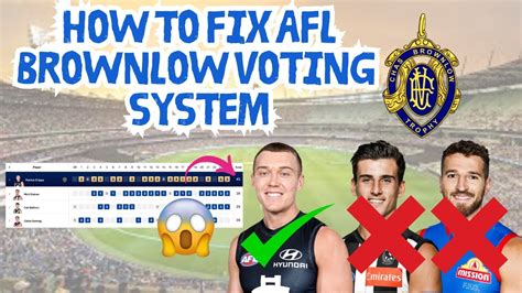 How to fix the AFL Brownlow Medal voting system! - YouTube