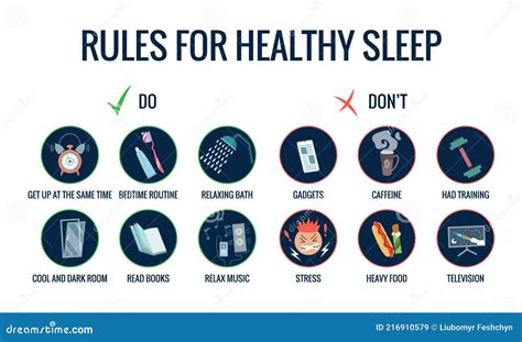 Healthy Sleep. Tips For Well Sleeping, Infographic Of Good Night ...