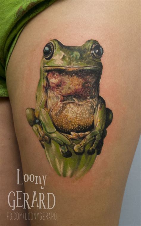 By @loonygerard, Poland Frog Tattoo, realistic, girl | Frog tattoos, Animal tattoos, Tattoos ...