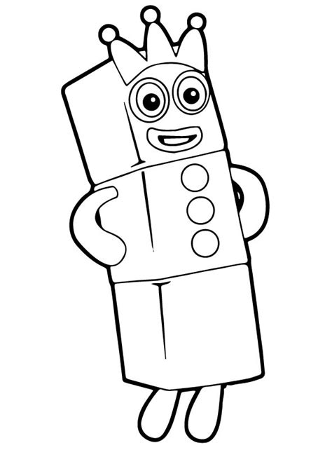 Kids-n-fun.com | Coloring page Numberblocks 3