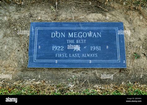 Inglewood, California, USA 19th August 2022 Actor Don Megowan's Grave in Rosehill Section at ...