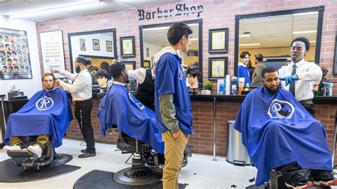 Roosevelt High School's new in-school barbershop helps students learn the trade - Newsday