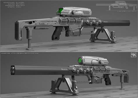 Quadro - Concept of sci fi sniper rifle. by peterku on DeviantArt