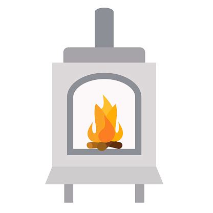 Furnace Flat Illustration On White Stock Illustration - Download Image Now - iStock