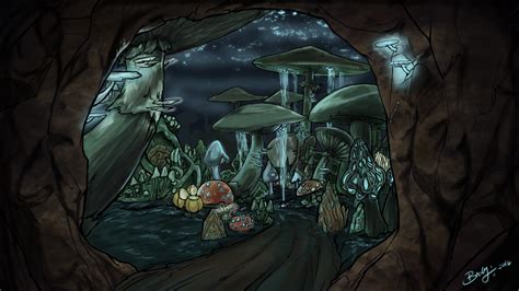 The Great Mushroom Forest of the Underdark by labeckinator on DeviantArt | Art, Greatful, Painting