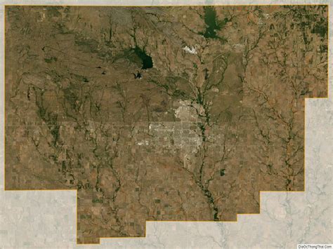 Map of Comanche County, Oklahoma