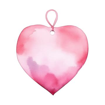 Watercolor Valentine Pink Tag For Sign, Card Design, Valentine Card ...