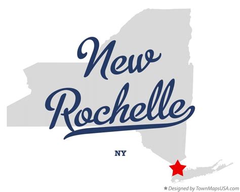 Map of New Rochelle, NY, New York