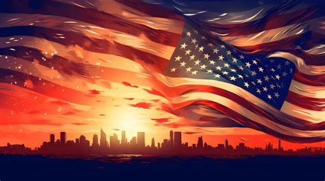 Premium AI Image | USA Flag Background