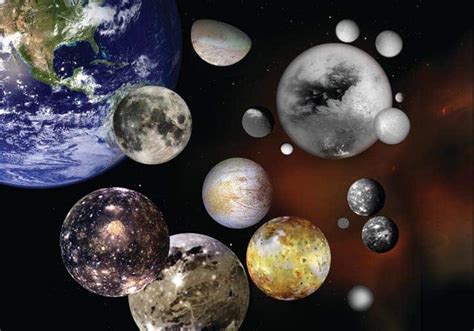 What are the moons of the solar system and how many are there