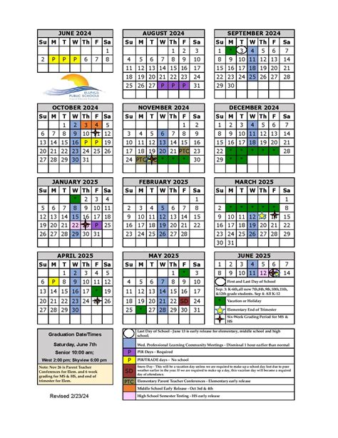 Billings Public Schools Calendar 2024-2025 PDF