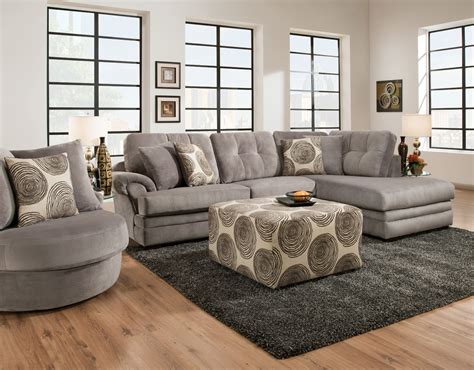 Knockout 2 Piece Sectional In Knockout Grey 16B3LF Left Facing Sofa: L84" D42" H2… | Living room ...