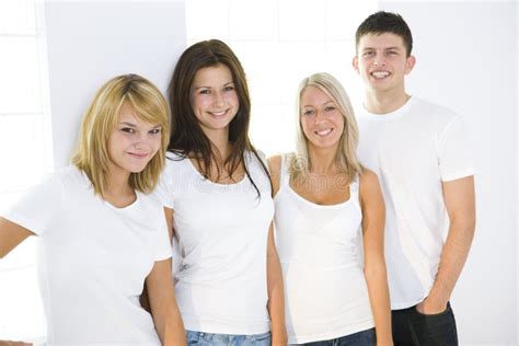 Group of teenage friends stock photo. Image of interacting - 6448854