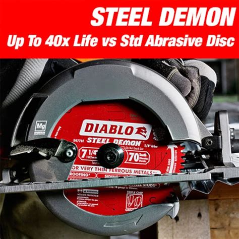 DIABLO 7 in. x 48-Tooth x 20mm Arbor Steel Demon Ferrous Metal Cutting Saw Blade-D0748FM - The ...