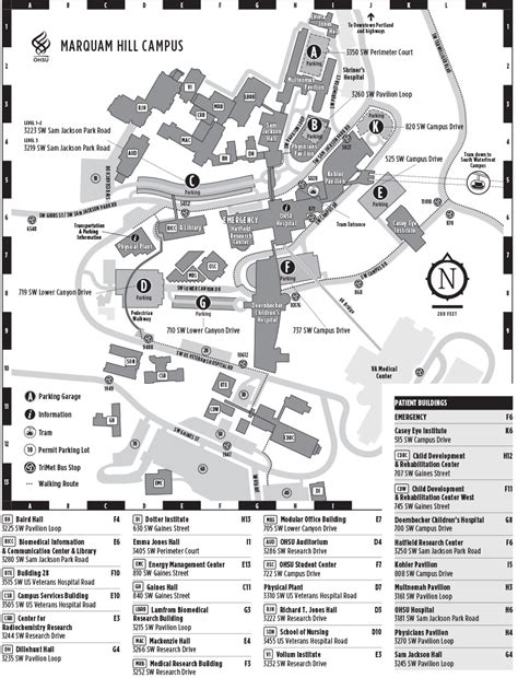 Ohsu Map Printable