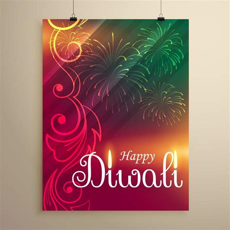 amazing indian happy diwali festival greeting flyer template wit - Download Free Vector Art ...