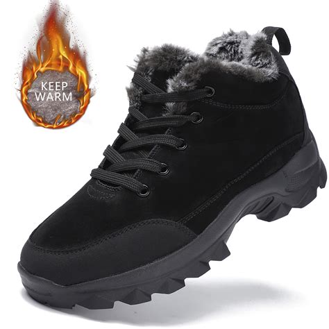 Men's Warm Fleece Comfortable Anti Skid Snow Boots Outdoor Hiking Shoes Winter | Quick & Secure ...