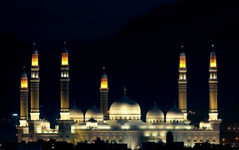 Islamic Mosque Wallpaper Hd In The Night | Best HD Wallpapers