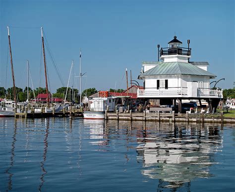 Hooper Strait Lighthouse St. Michaels Maryland Photograph by Brendan ...