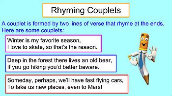 Rhyming Couplets Presentation by The Teacher's Craft | TpT