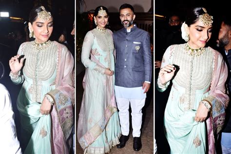 Rhea Kapoor Wedding: Sonam Kapoor Mesmerises in Mint-Green Anarkali ...