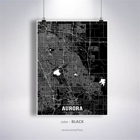 Aurora Map Print Aurora City Map Colorado CO USA Map Poster | Etsy