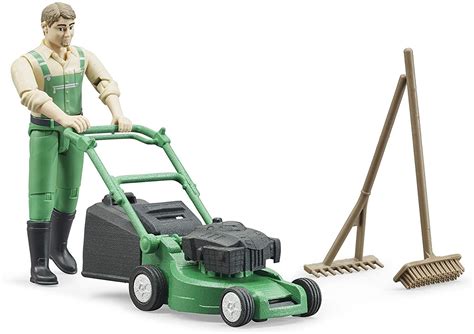 Bruder 62103 Gardener And Mower Figure Set