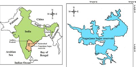 Location of the Nagarjuna Sagar Reservoir in Andhra Pradesh, India | Download Scientific Diagram