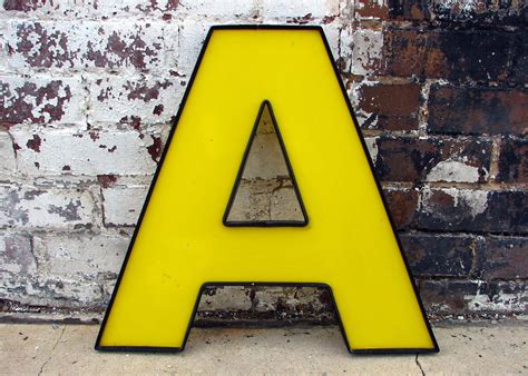 large reclaimed sign letter A vintage industrial by twangvintage