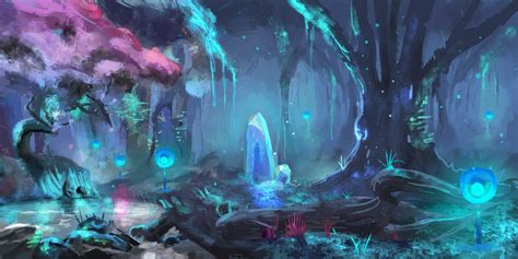 ArtStation - Magical Forest, Nino Zorc | Magical forest, Fantasy forest, Fantasy background