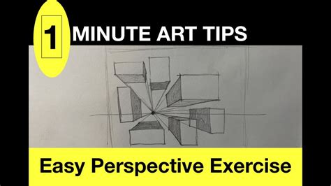 Easy 1-Point Perspective Exercise | 1 Minute Art Tips - YouTube