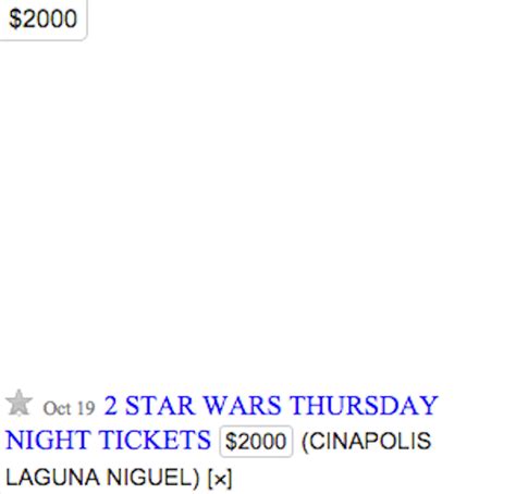 'Star Wars' Opening Night Tickets Are Being Scalped for as Much as $10,000