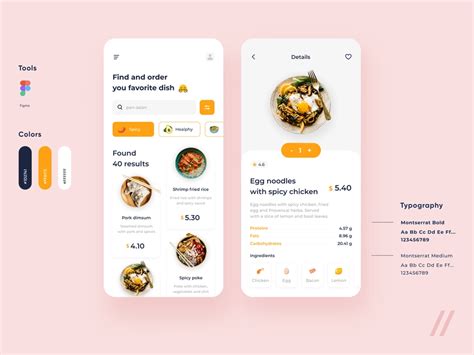 Food app | UI Design :: Behance