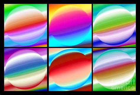 Rainbow colors of ball Digital Art by Odon Czintos