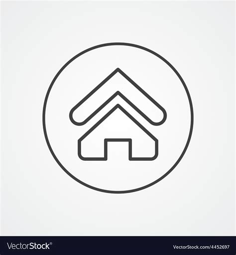 Home outline symbol dark on white background logo Vector Image