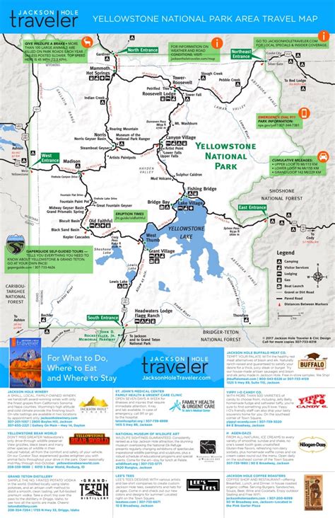 Yellowstone tourist map - Ontheworldmap.com