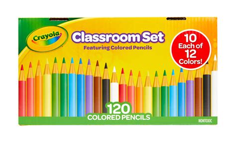 Crayola Classroom Set Colored Pencils, Assorted Colors, Beginner Child ...