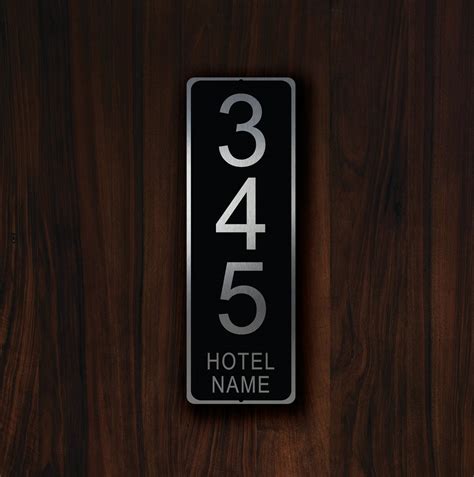 CUSTOM HOTEL ROOM Number Sign