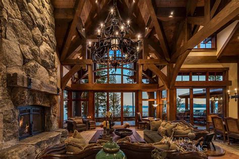 Stunning lodge style home with old world luxury overlooking Lake Tahoe | Lodge style home, Cabin ...