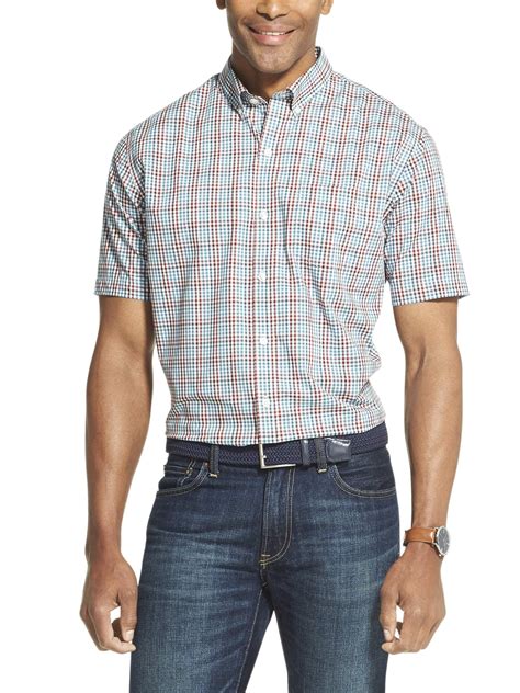 Van Heusen Men's Big and Tall Flex Plaid Non Iron Short Sleeve Shirt - Walmart.com