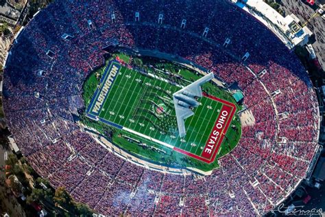 Shooting a B-2 Stealth Bomber Flying Over the Rose Bowl