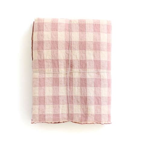 Gingham Vintage Tablecloth, Bois de Rose | Gingham tablecloth, Vintage tablecloths, Table cloth