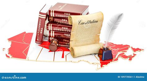 Constitution of Canada Concept, 3D Rendering Stock Illustration - Illustration of holiday ...